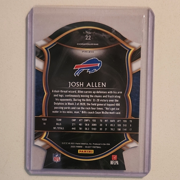 Josh Allen Football Card - Picture 2 of 2